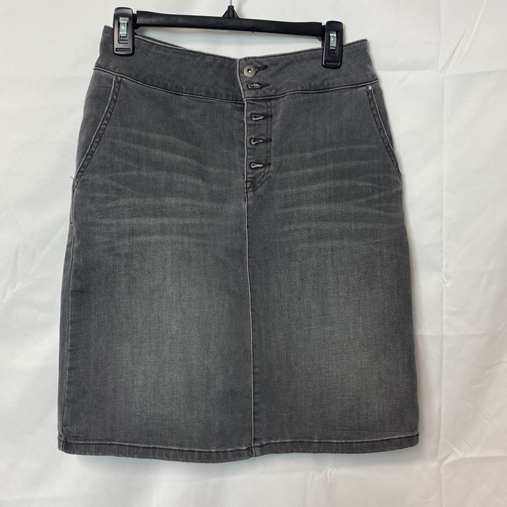 AUBREY denim skirt size 8 gray and long